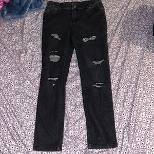 Girls black ripped jeans size 12.